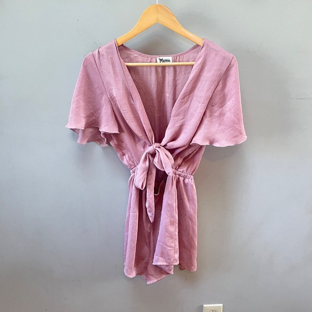 Show Me Your Mumu Gia Romper Petal Pink Rose‎ Gold Medium